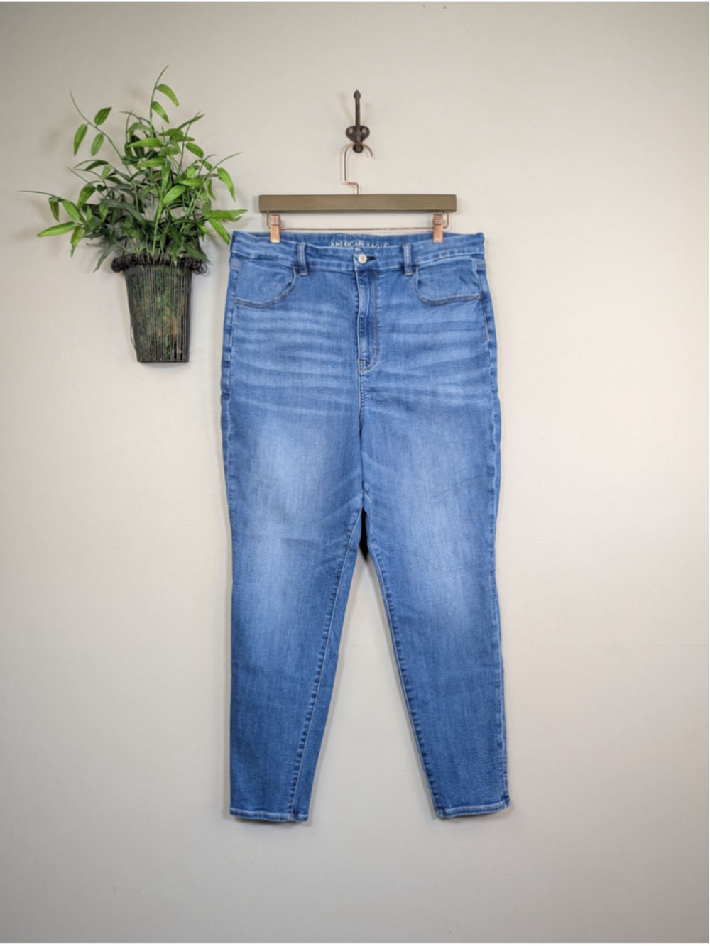 American Eagle 18 Curvy Highest Rise Skinny Jegging Jeans Next Level Stretch AE